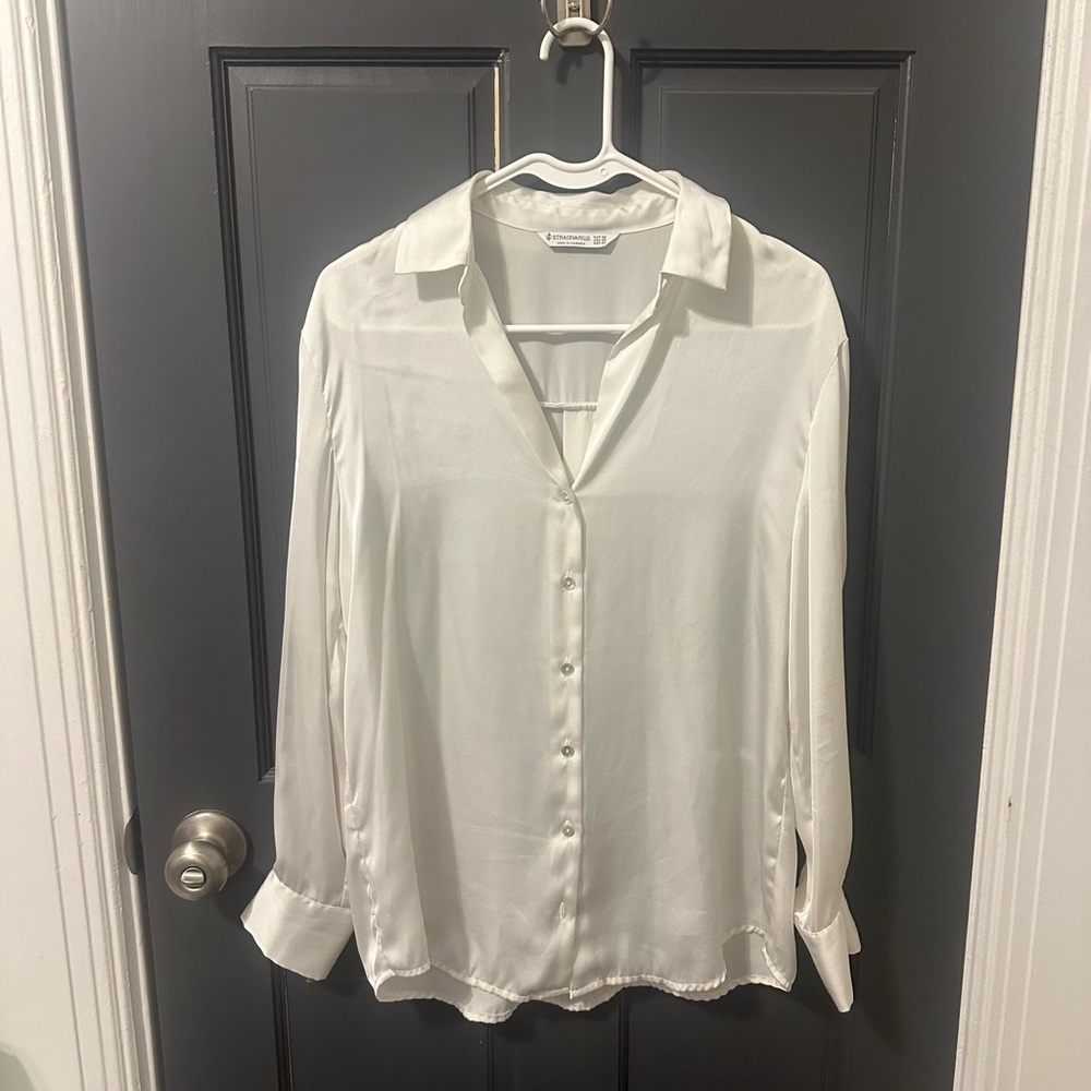 White Button-Up Blouse